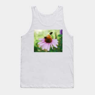 Echinacea Purpurea with Bees Tank Top